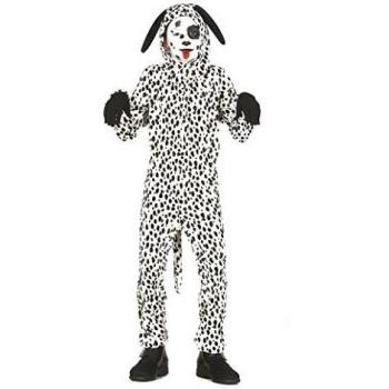 Guirca - Disfraz de perro dálmata, talla 7-9 años, color blanco