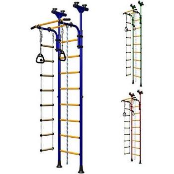 barras de pared Christopeit Hércules 6D en azul-amarillo, EG-KSK-003B
