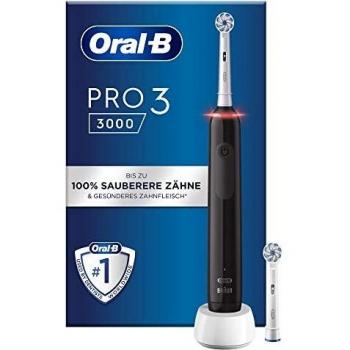 Oral-B Pro 3 3000 Cepillo de Dientes Eléctrico con Tecnología de Limpieza Avanzada y Mango Recargable - Blanco y Negro