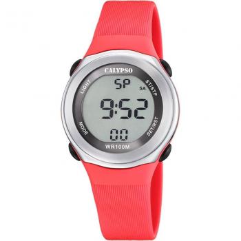 Reloj Calypso K5822/4 Infantil Color Splash de Caucho Rojo