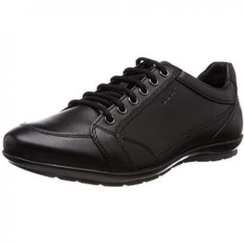 Geox Men's U Symbol D Derby, Black, 8 UK