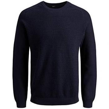 JACK & JONES PREMIUM Jprpost Knit Crew Neck suéter, Azul Maritime Blue, Small para Hombre