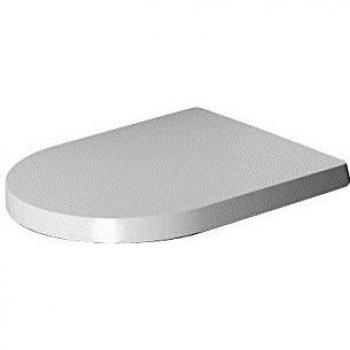 Duravit ME by Starck Standard Toilet Seat without SoftClose, White, Stainless Steel Hinges, 374x458x56 mm
