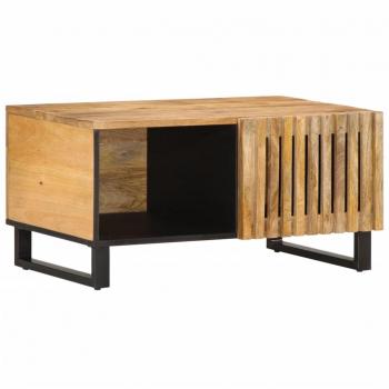 Mesa de centro de madera maciza de mango rugosa 80x51x40 cm Vidaxl Marrón