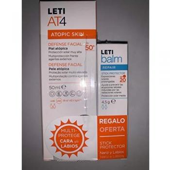 LETI AT4. DEFENSE FACIAL 50+. 50ML. REGALO LETIBALM LABIAL4,5G
