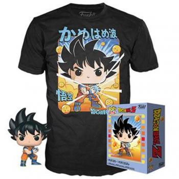 Funko Pop & Tee Dragon Ball Z Super Saiyan Goku Kamehameha Figura y Camiseta Talla XL - UPC 889698410991