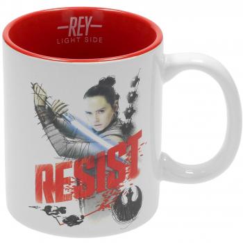 Star Wars Taza con una Imagen de Rey, Cerámica, Multicolor, 8 cm