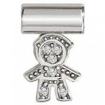 Colgante de Plata SeiMia Niño con Zirconitas Blancas