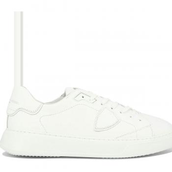 Philippe Model Paris Men's Temple Low Sneakers in White | Size 42 | BTLUV001
