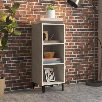 Aparador de hormigón gris 34.5x32.5x90 cm madera multicapa