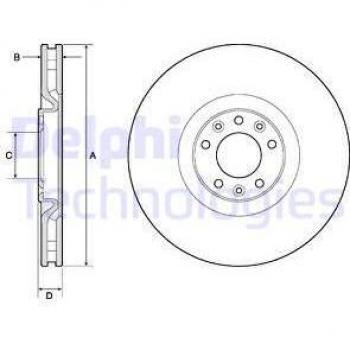 Disco de freno DELPHI BG4814C