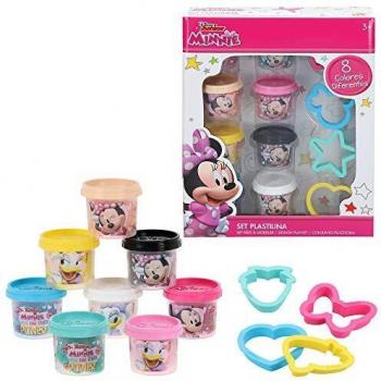 Disney - Plastilina Infantil 8 botes Juego plastilina niños 3 años Moldes plastilina blanda no tóxica Juguetes educativos Manualidades niños Pack plastilina Disney