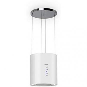 Campana Extractora de Isla Klarstein Barett Ø35cm, Recirculación 558 m³/h, LED, Filtro de Carbón Activo