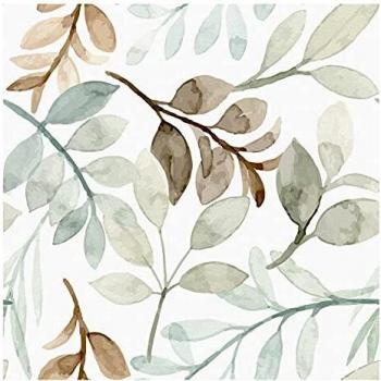 Vinilo Adhesivo para Muebles y Pared, 45 x 200 cm, Hojas de Primavera, Multicolor, VNL-102