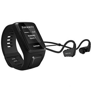 TomTom Spark 3 Cardio+Music+Auricuares Reloj Multisport, Unisex, Negro