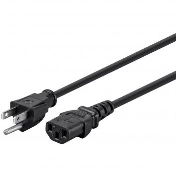 Monoprice 12ft 18AWG Power Cord Cable w/ 3 Conductor PC Power Connector Socket, 10A