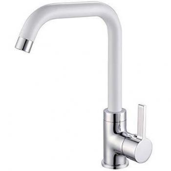 Grifo de fregadero alto Colorado cromado/blanco by Eurosanit