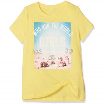 NAME IT Nkfkarolina SS Top, Camiseta para Niñas, Amarillo