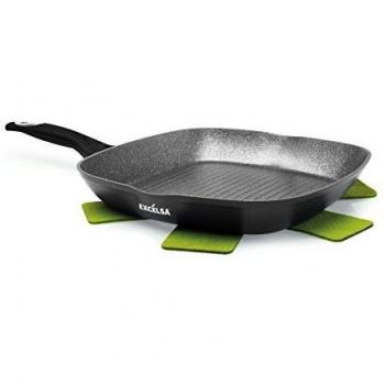 Excelsa EcoEnergy placa Grill, aluminio forjado, Negro