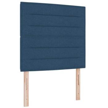 Cabecero LED Azul con Tiras de Luces 80 cm Tela Diseño Moderno