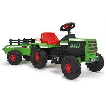 INJUSA - Tractor Eléctrico Basic a Batería de 6V Color Verde con Pedal Acelerador Remolque Trasero Luces Sonidos y Velocidad Máxima de 3 Km/h Recomendado para Niños de Entre 1 y 3 Años