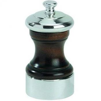 Peugeot Palace Silver Plated Pepper Mill, Wood, Brown, 7.2 x 5.2 x 10 cm