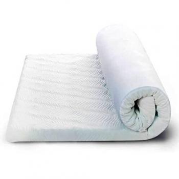 Bedsure Topper Colchón Viscoelástico 150x190x7cm de Memory Foam - Sobrecolchon Antiestático con 1 Funda Extraíble y Lavable - Cubrecolchon Espuma con Efecto Memoria Hipoalergénico