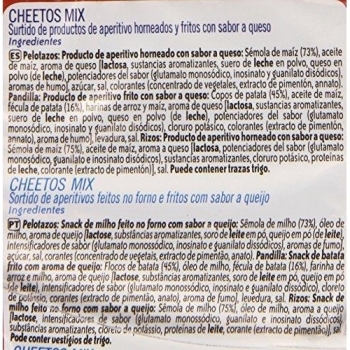 Cheetos Mix - Producto de aperitivo horneado con sabor a queso - 100 g