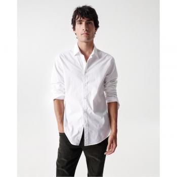 CAMISA DE HOMBRE SLIM FIT LISA CON TEJIDO ELÁSTICO