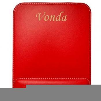 Almohadilla de cuero sintético de ratón personalizado con el texto: Vonda