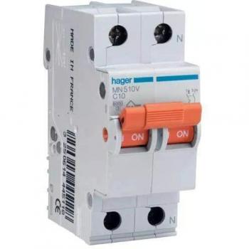 Hager M144696 - Magnetotermico 1 polo + neutro naranja 10a
