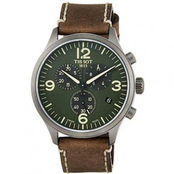 Tissot Mens Chronograph Quartz Watch with Leather Strap T1166173609700