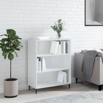 Estantería blanca pulida de madera multicapa 69,5x32,5x90 cm