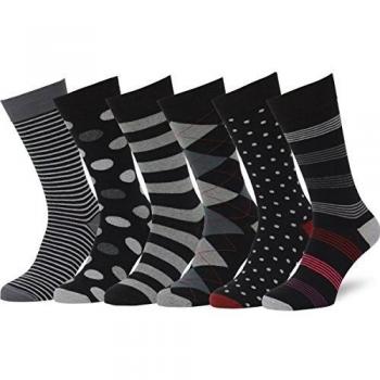 EASTON MARLOWE Calcetines Hombre 6 Pares Algodon #38 Regalos Hombre Calcetines Estampados Divertidos 39-42