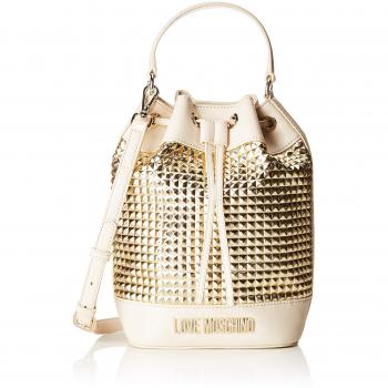 Love Moschino - Borsa Calf Pu, Bolso de mano Mujer, Dorado
