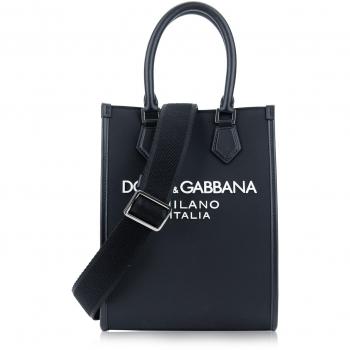 Dolce & Gabbana Logo Black Nylon Shoulder Bag for Women