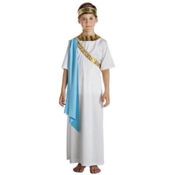 Kimokawaii Disfraz de Noble Griego Blanco para niño