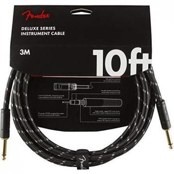 Fender Deluxe Black Tweed Instrument Cable 3m