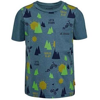 VAUDE Kids Tammar AOP T-Shirt T-Shirt, Unisex niños, Blue Gray, 98