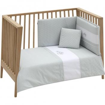 Colcha para Cuna Cambrass Juego de 2 Piezas Nórdico + Protector Mini Windsord Mint 100x140 cm