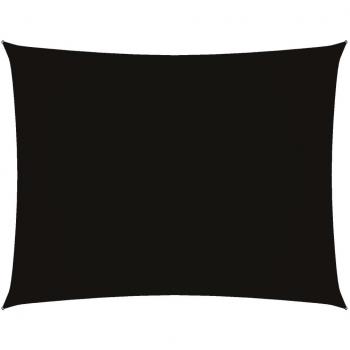 Toldo de vela rectangular de tela oxford negro 2x3 m