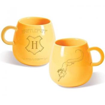 Taza Harry Potter Hufflepuff Marrón con Logotipo Oficial 315 ml