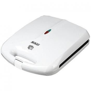Sogo SAN-SS-7175 Sandwichera Electrónica 4 rebanadas, 1200 W, Plástico, Blanco