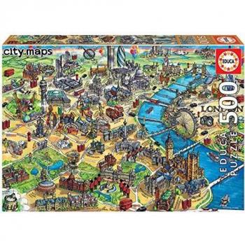 Educa - Mapa de Londres Puzzle, 500 Piezas, Multicolor