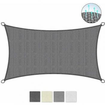 Toldo parasol Sol Royal Voile d'Ombrage 400x200 cm Antracita SolVision HS9 HDPE Tejido Respirante Protección Solar y UV