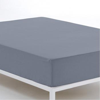 Sábana Bajera Ajustable Alexandra House Living Gris Acero 135 x 210 cm