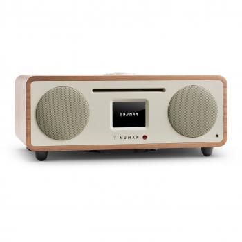 Numan Two 2.1 - Radio Internet, Internet Radio con Spotify Connect, Radio WiFi con Reproductor CD, Sintonizador Dab/Dab+ y FM, Bluetooth, AUX, 2 Altavoces de Banda Ancha, Subwoofer, Nogal