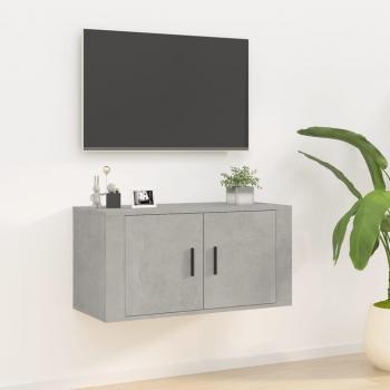 Mueble para TV de pared 80x34,5x40 cm, Mueble de Salon, Mueble TV, Mueble Televisor, Mesa de TV en color gris hormigón