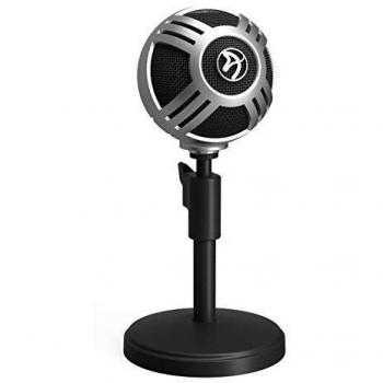 Micrófono Arozzi Sfera Pro Plata para Streaming y Grabación de Alta Calidad