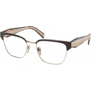 Prada PR 65YV KOF1O1 Women's Eyeglasses Brown Size 53 (Frame Only) - Blue Light Block Available